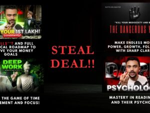 Steal deal of 4 Combos! ( The dark psychology+ the productive buddha+ the dangerous you+ How To Earn Your 1st Lakh)
